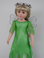 Isabella in her green fairy dress